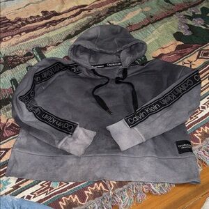 Calvin Klein Charcoal Hoodie with Logo Accents